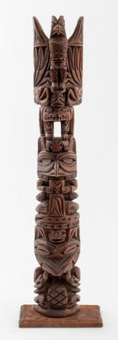 RAY WILLIAMS CARVED WOOD TOTEM