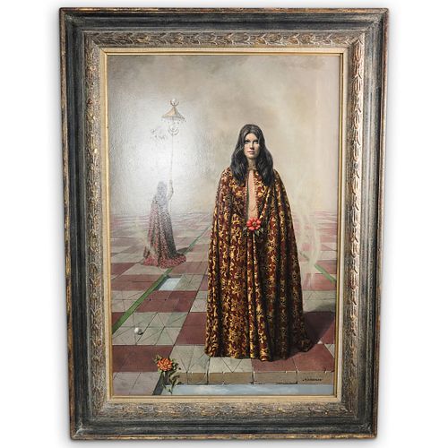 RAYMOND A. WHYTE SURREALIST OIL
