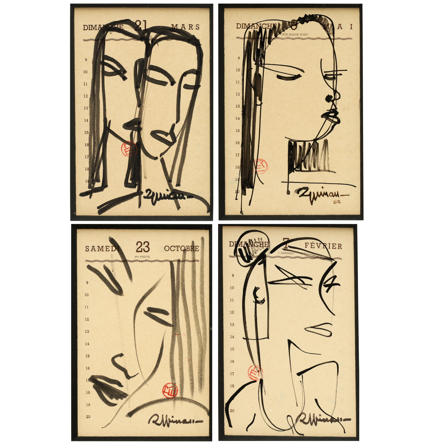 RAYMOND ESPINASSE, (4) INK ON PAPER