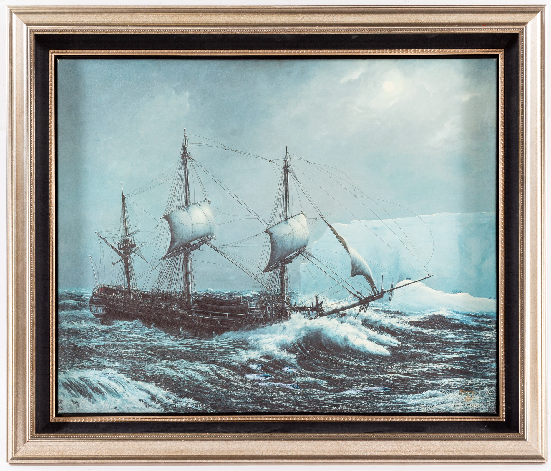 RAYMOND MASSEY. SHIP FLOUNDERING IN
