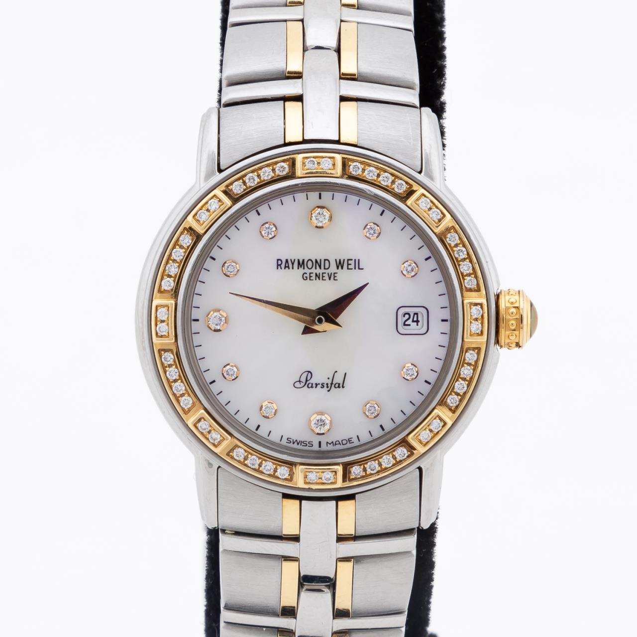 RAYMOND WEIL STEEL WRIST WATCH,