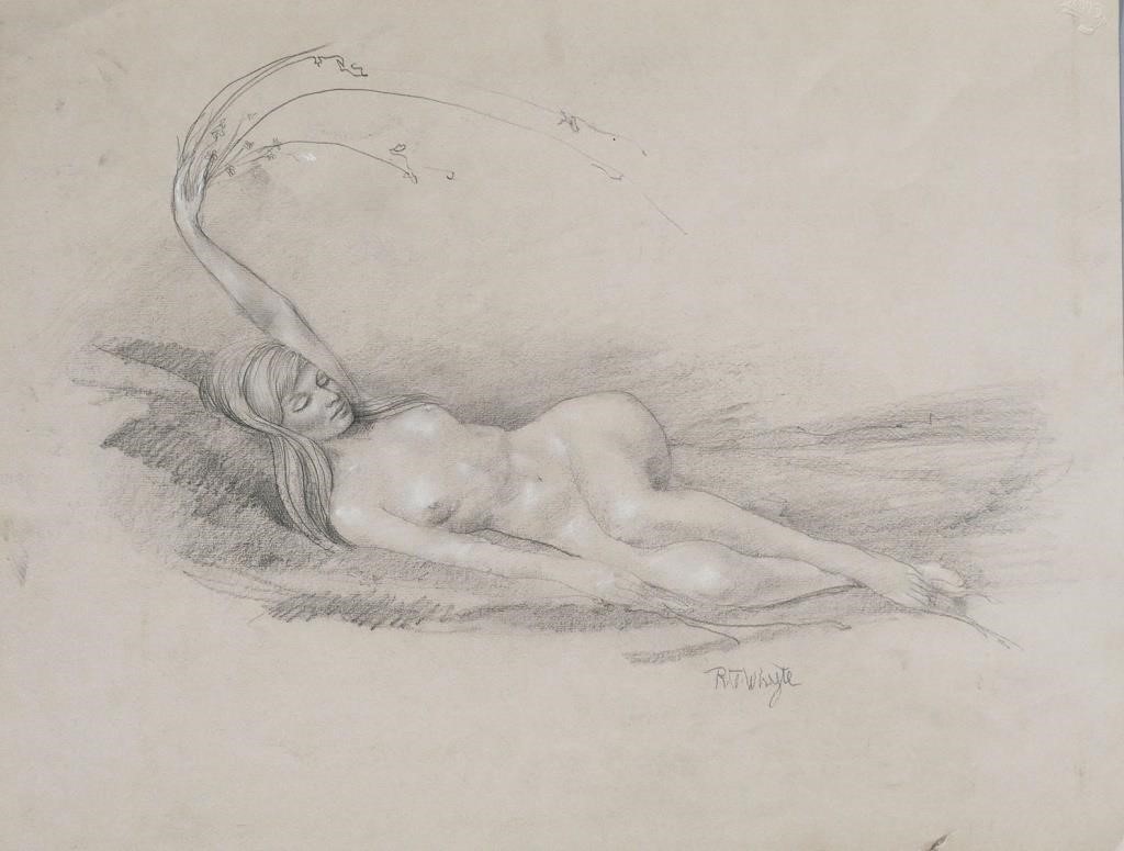 RAYMOND WHYTE, NUDE PENCIL ON