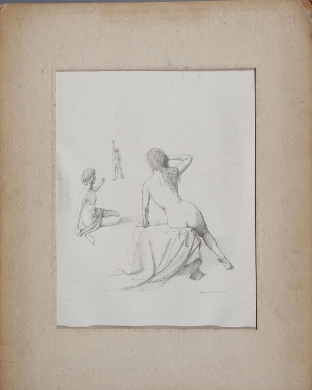 RAYMOND WHYTE, NUDE PENCIL ON