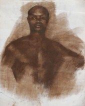 RAYMOND WHYTE, PORTRAIT, CHARC
