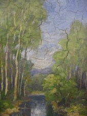 Raymond Woog Oil landscape wit