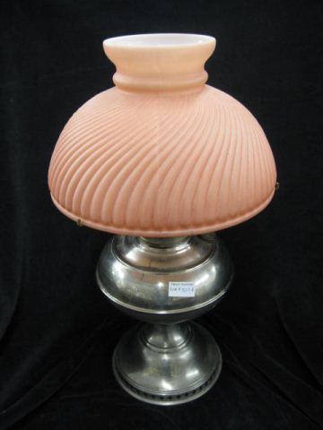 Rayo Lamp nickel brass with pink