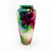 R.C. BAVARIA VASE, PINK ROSESH