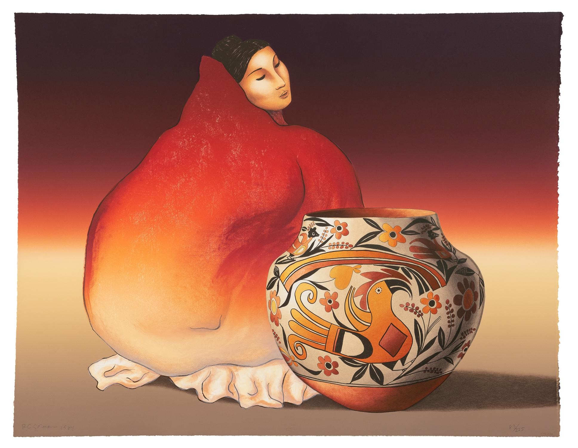 R.C. GORMAN, "ACOMA" FIGURAL
