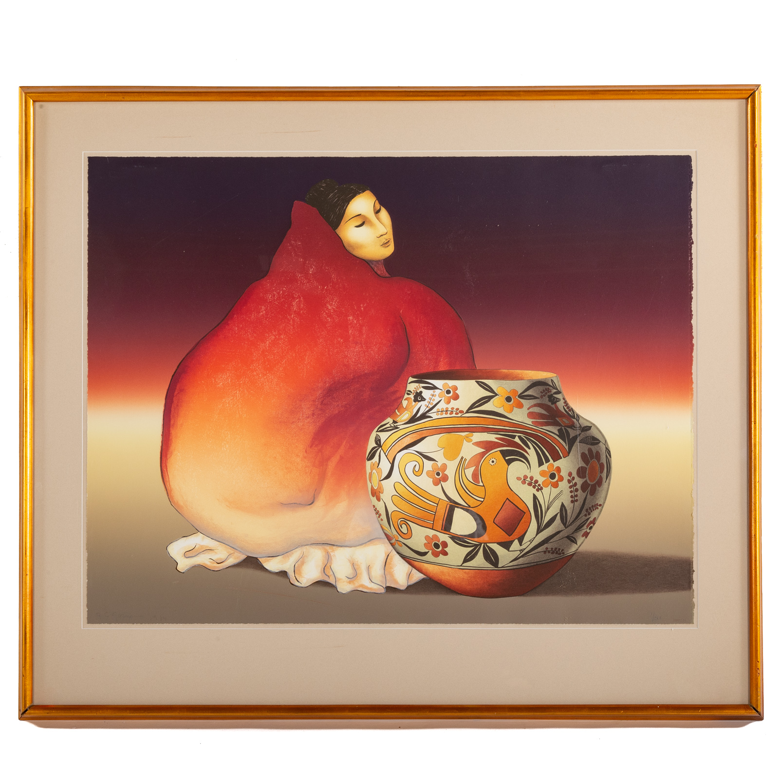 RC GORMAN. "ACOMA," LITHOGRAPH