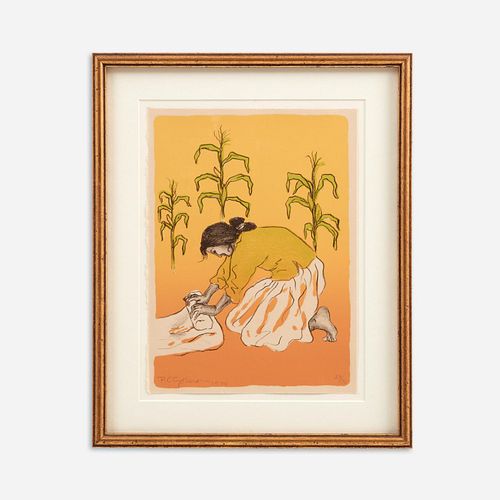 RC GORMAN "CORN LADY" (1974 COLOR