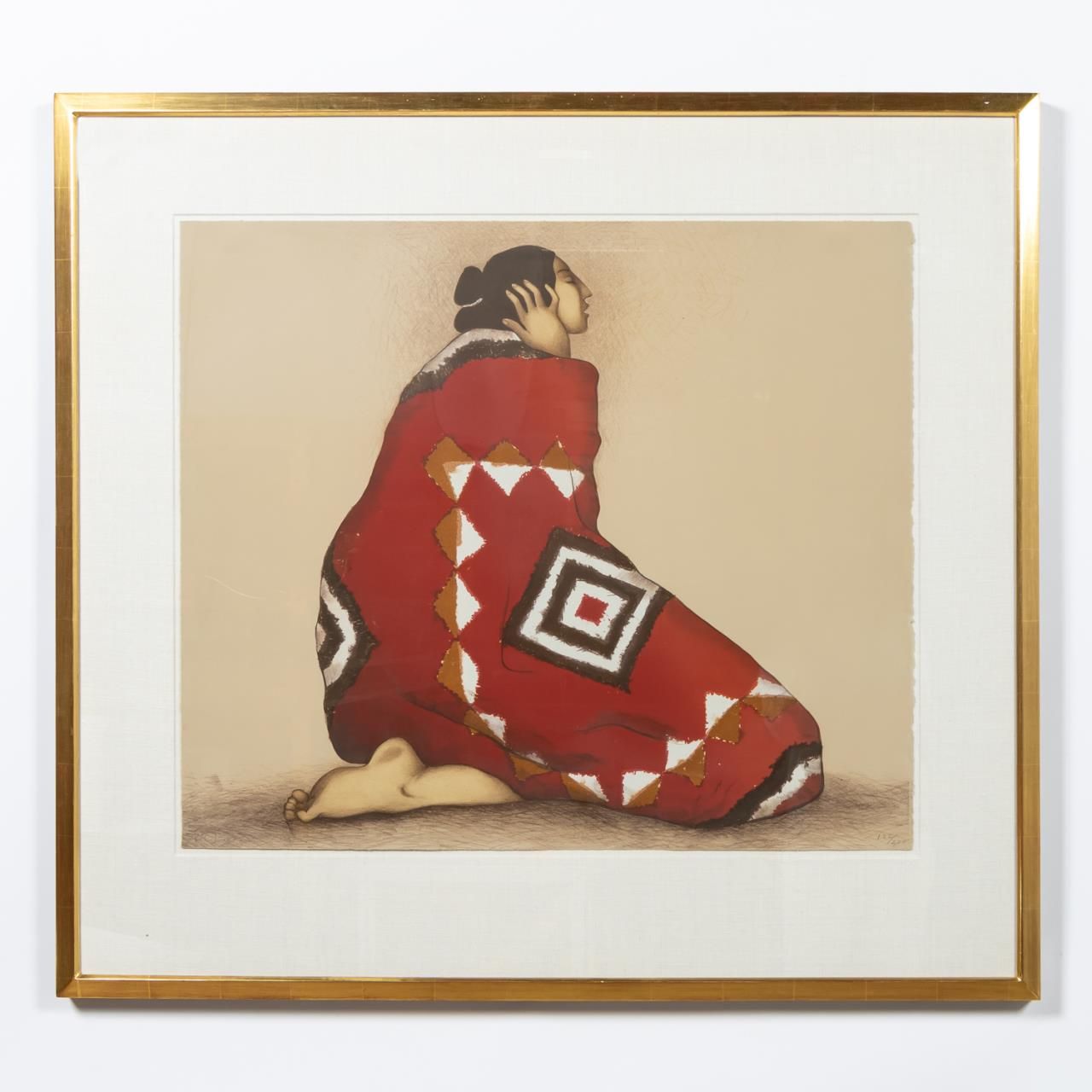 R.C. GORMAN, FIGURAL LITHOGRAPH,
