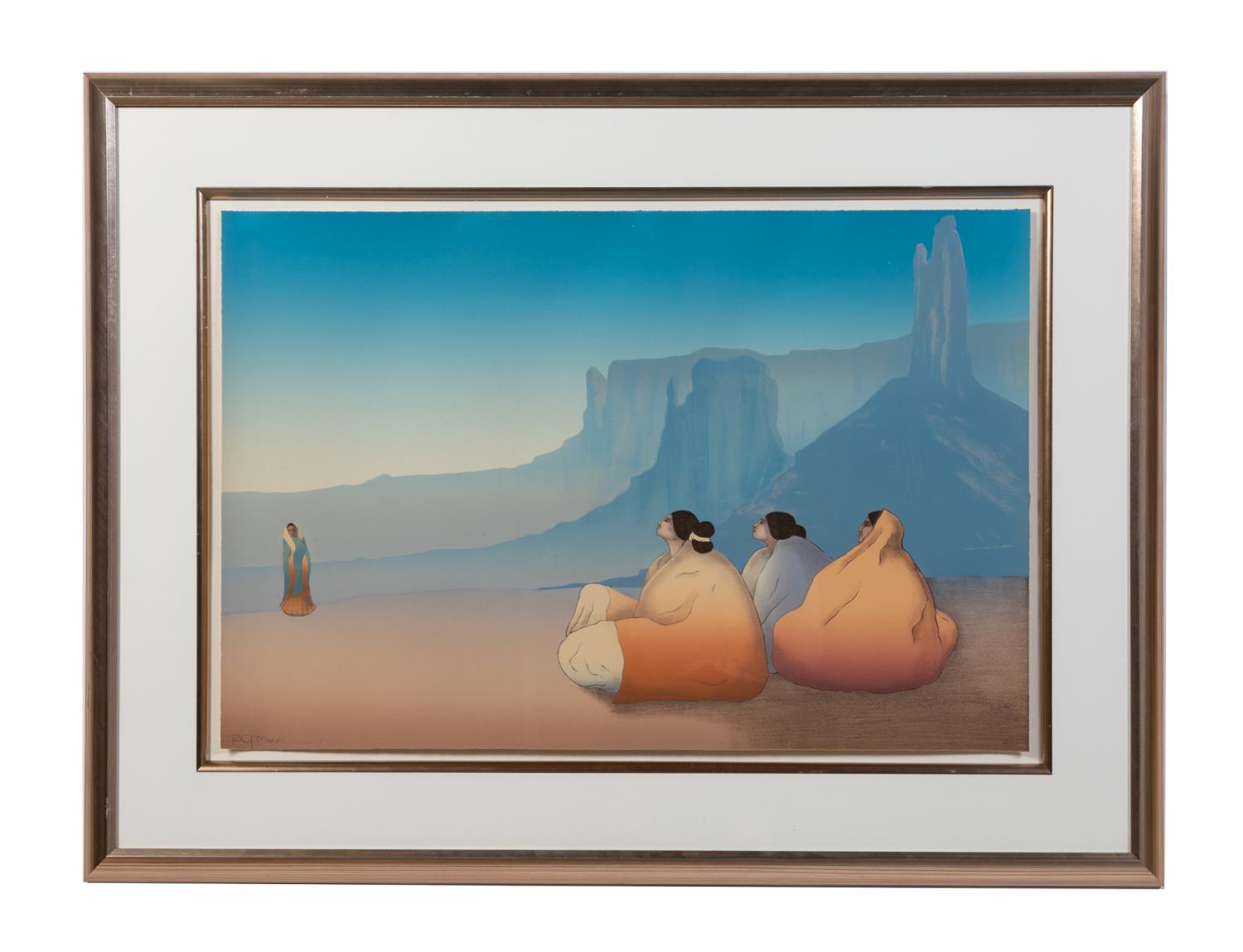 R.C. GORMAN FOUR WOMEN IN DESERT