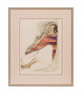 R.C. GORMAN, "SEATED WOMAN" LI