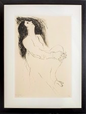 R.C. GORMAN "SEATED WOMAN" LIT