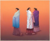 R.C. GORMAN, THREE WOMEN, 1985