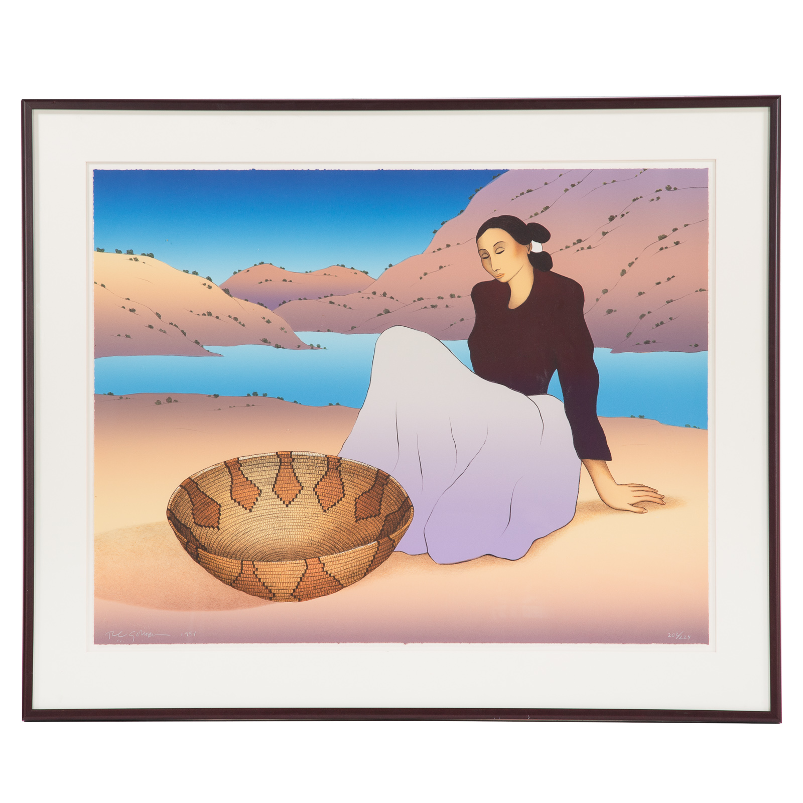 RC GORMAN. "WOMAN FROM SAN JUAN,"