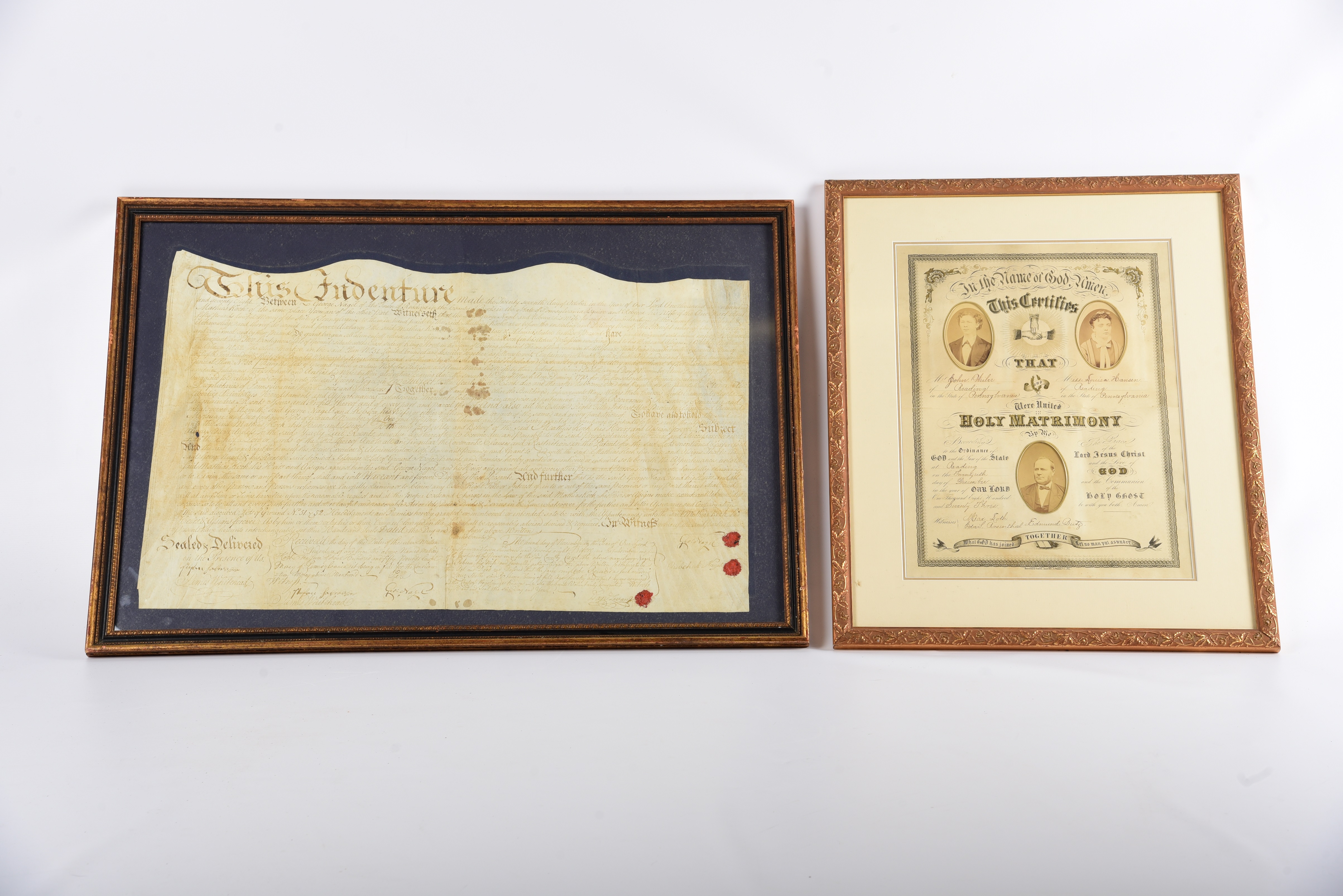 Reading, PA Land Indenture Dated