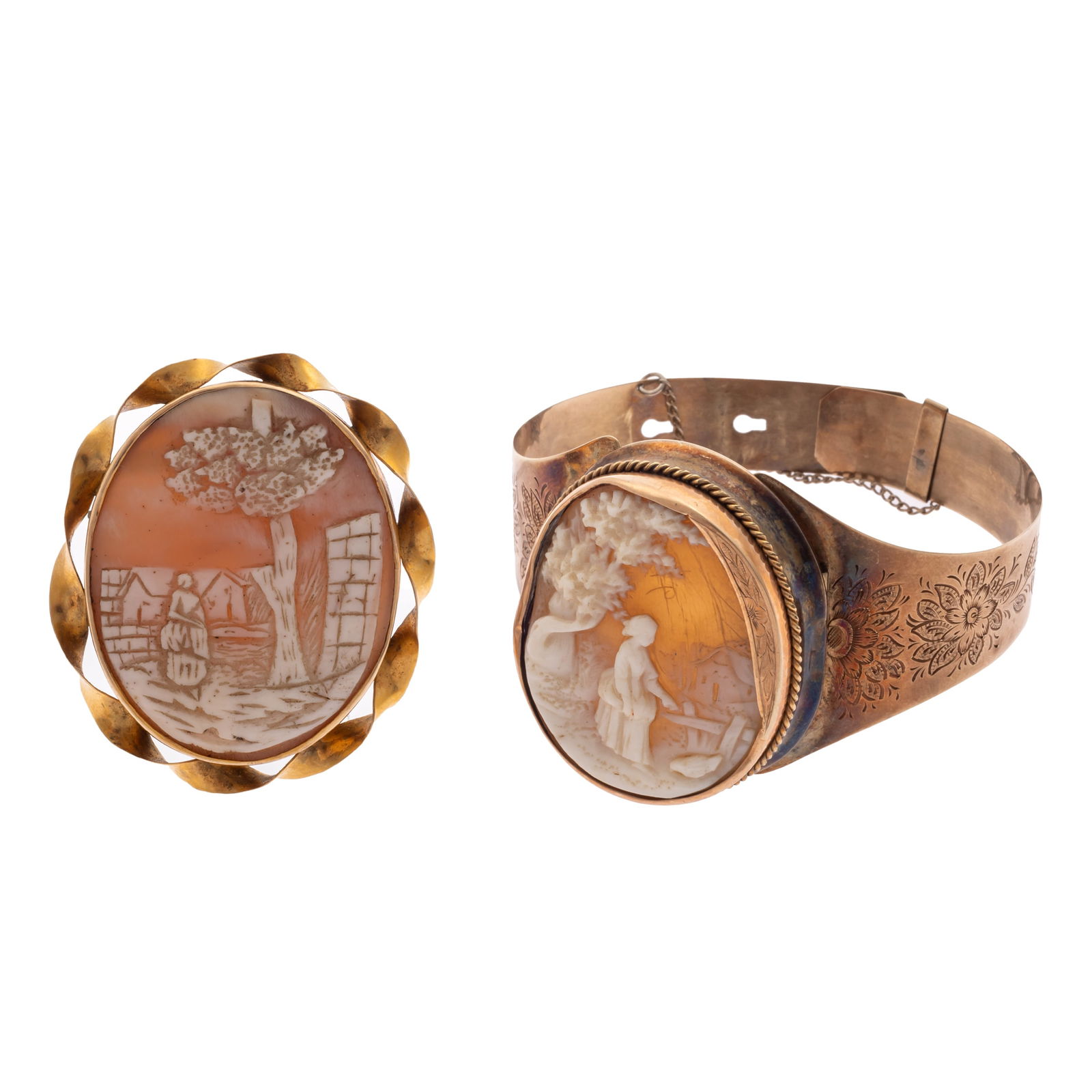 "REBECCA AT THE WELL" SHELL CAMEO
