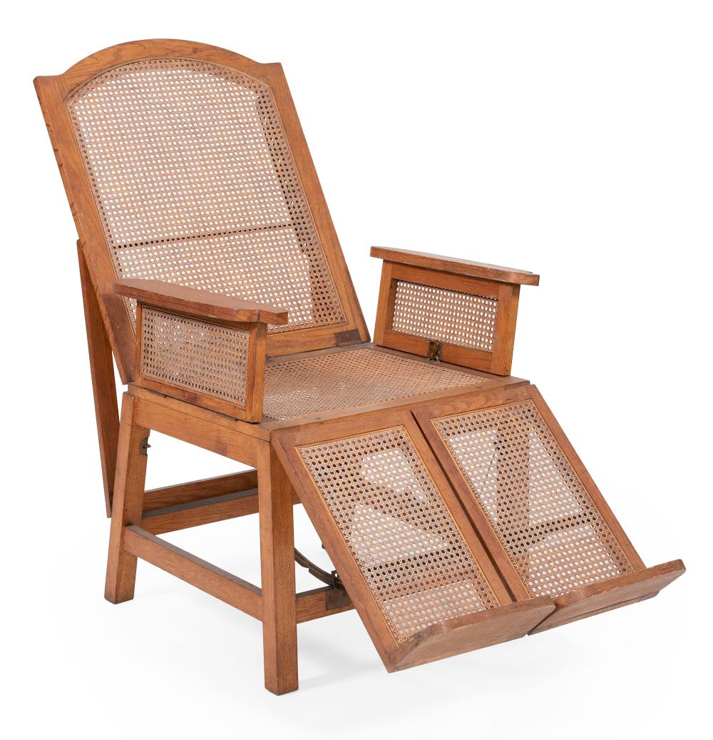 RECLINING CAMPAIGN CHAIR EARLY 20TH