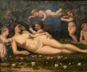 RECLINING VENUS WITH CUPID OIL