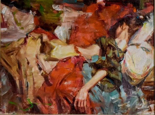 RECLINING WOMAN OIL ON