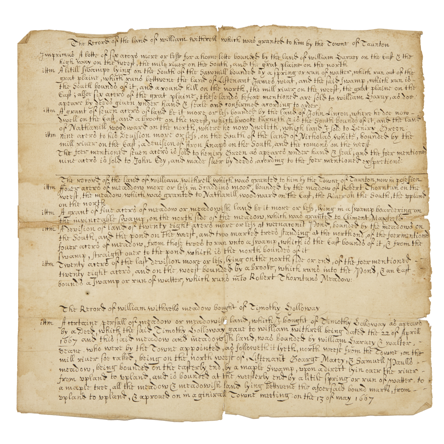 RECORD OF LAND GRANTS AND SALES,