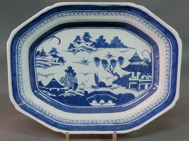 Rectangular blue and white Canton