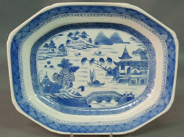 Rectangular blue and white Canton
