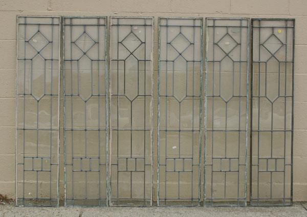 Rectangular leaded beveled glass