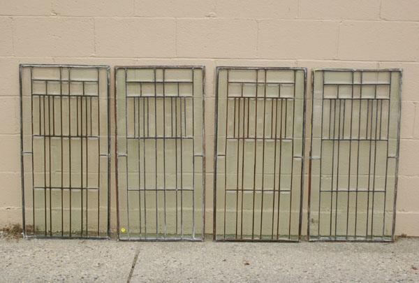 Rectangular leaded beveled glass