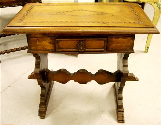 Rectangular side table  mahogany 