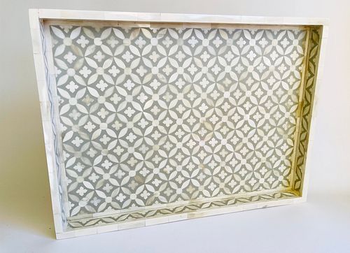 RECTANGULAR TWO-TONE GEOMETRIC BONE