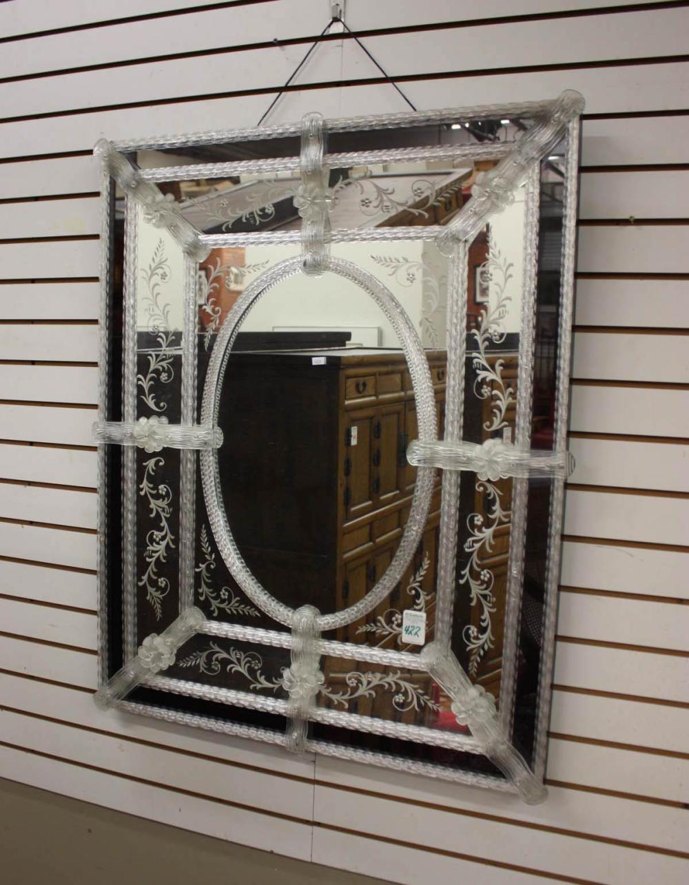 RECTANGULAR VENETIAN WALL MIRROR,