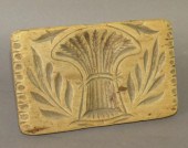 RECTANGULAR WHEAT SHEAF CARVED