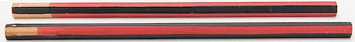 RED AND BLACK PENCILS.Red and Black