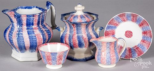 RED AND BLUE RAINBOW SPATTERRed and