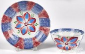 RED AND BLUE SPATTER DAHLIA CU