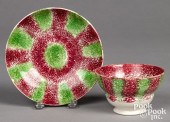 RED AND GREEN RAINBOW SPATTER