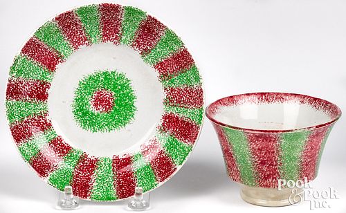 RED AND GREEN RAINBOW SPATTER CUP