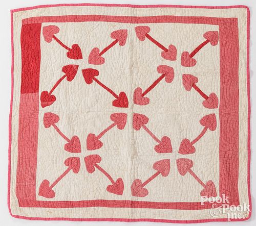 RED AND WHITE APPLIQUE HEARTS