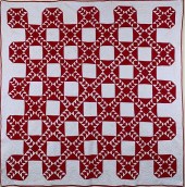 RED AND WHITE FLYING GEESE PAT