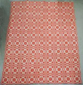 RED AND WHITE JACQUARD WOVEN B