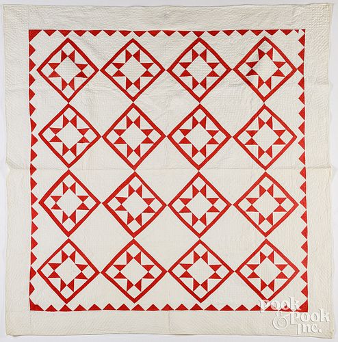 RED AND WHITE OHIO STAR PATCHWORK
