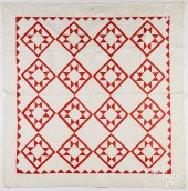 RED AND WHITE OHIO STAR PATCHW