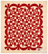 RED AND WHITE PATCHWORK QUILTR