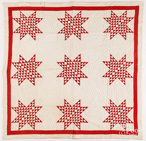 RED AND WHITE STAR PATCHWORK