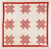 RED AND WHITE STAR PATCHWORK Q