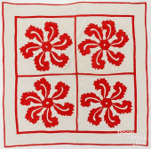 RED AND WHITE STYLIZED PINWHEE