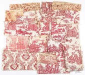 RED AND WHITE TOILE PRINTED FA