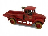 RED BABY DUMP TRUCK BY ARCADE